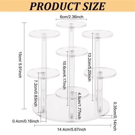 Fingerinspire Round Acrylic Display Stand Tier Cm Clear Acrylic