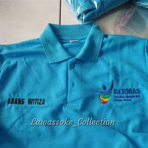 Jual Polo Shirt Kaos Kerah Germas Gerakan Masyarakat Hidup Sehat Logo