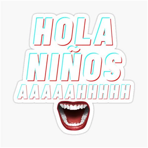 "Graphic elite tik toker Hola Ninos Meme" Sticker for Sale by ...