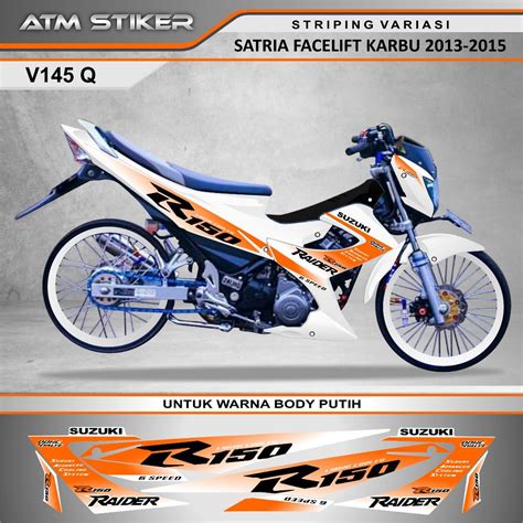 Jual Striping Variasi Suzuki Satria Facelift Karbu Tahun