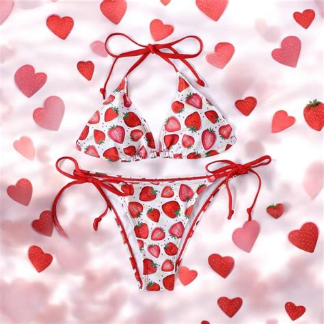 Sexy Bikini Strawberry Size Xs