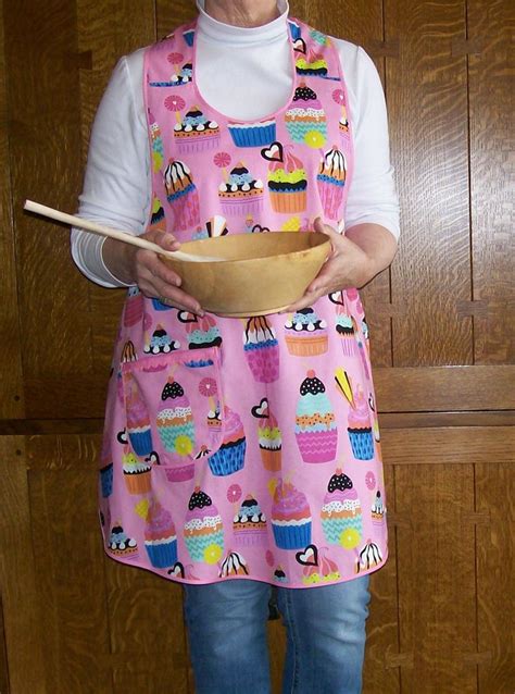 Cupcake Retro Apron Full Kitchen Apron With Cupcakes Lucy Etsy In