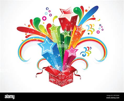 Abstract Colorful Magic Box Vector Illustration Stock Vector Image