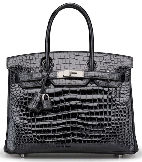 A SHINY BLACK POROSUS CROCODILE BIRKIN 30 BAG | Bags, Women handbags, Leather handbags