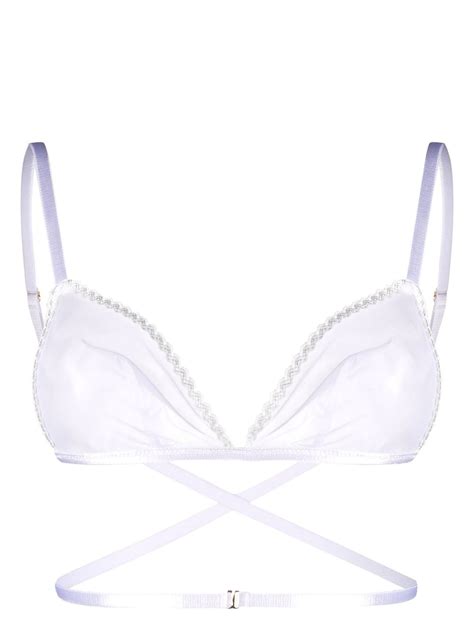 Isosceles White Mafalda Triangle Bra Browns