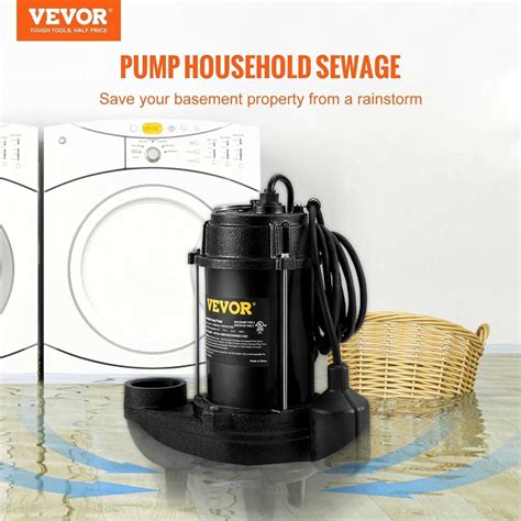 Vevor 15 Hp Submersible Cast Iron And Steel Sump Pump 6000 Gph Submersible Water Pump With