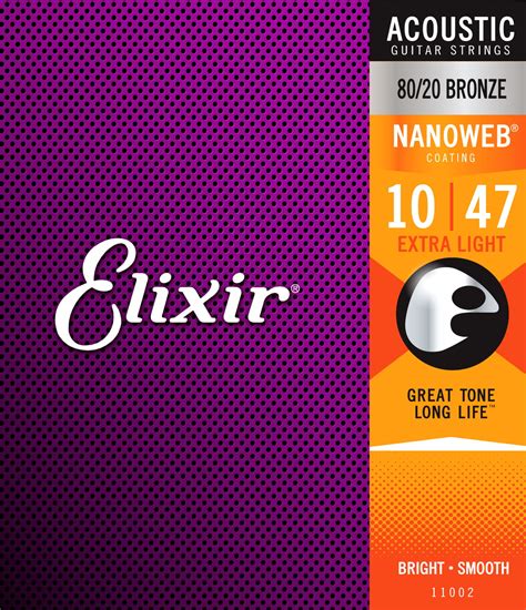 Struny Elixir NanoWeb 80 20 Bronze 10 47 Extra Light 11002