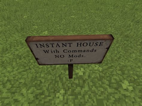 Instant House With Commands Minecraft Map