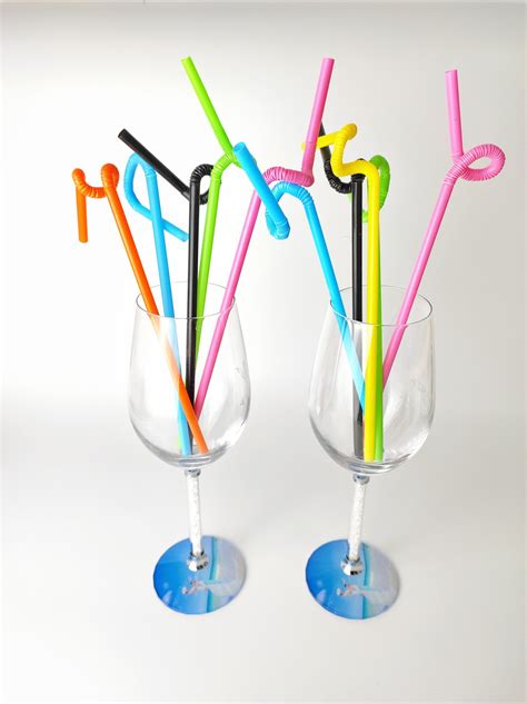 Package Designed Flexible Straw Color Straw Biodegradable Straw Party