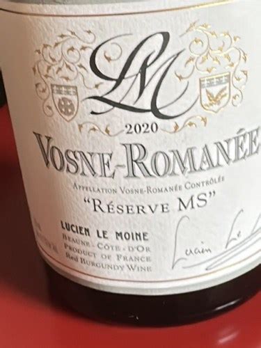 Lucien le Moine Réserve MS Vosne Romanée Vivino US