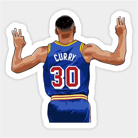 Stephen Curry Vector Back Sticker Stephen Curry In Basketball