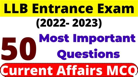 Llb Entrance Exam Current Affairs Questions Llb Current Affairs 2022