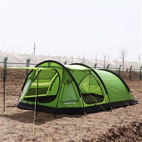 Kingcamp 2-in-1 Roomy Waterproof Fire-resistant Outdoor Tunnel Tent ...