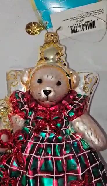 CHRISTOPHER RADKO CHRISTMAS MUFFY BEAR ORNAMENT VANDERBEAR TWINKLE