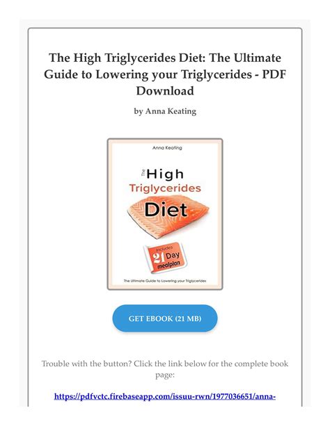 Pdf The High Triglycerides Diet The Ultimate Guide To Lowering Your Triglycerides By Anna