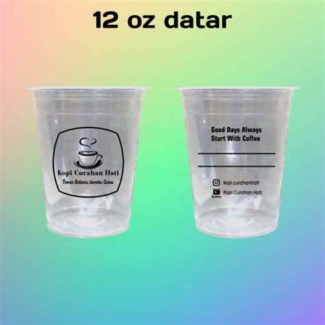 Jual Sablon Gelas Plastik Uk Oz Gram Model Datar Jakarta Barat