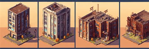 Lexica Isometric Short To Tall Upgrade Progression Of A Post