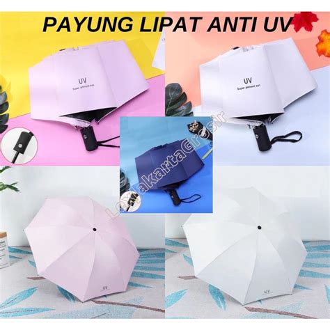 Jual LEXJAKARTA Payung Lipat Otomatis Anti Sinar UV Premium Folding