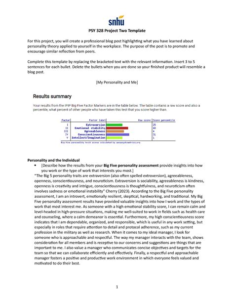 Psy Project Two Template Psy Project Two Template For This