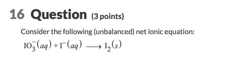 Solved Write The Balanced Equation For The Reaction That Chegg