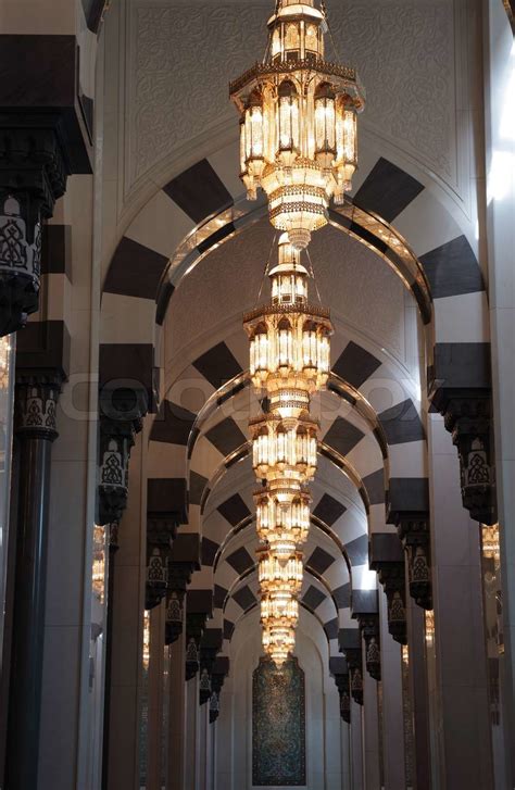 Interior of the Grand Mosque in Muscat, Oman | Stock image | Colourbox