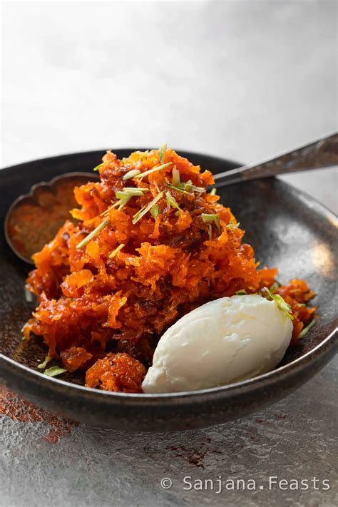 Gajar Ka Halwa Carrot Halwa Recipe Sanjanafeasts Indian Desserts