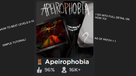 Apeirophobia Tutorial Youtube