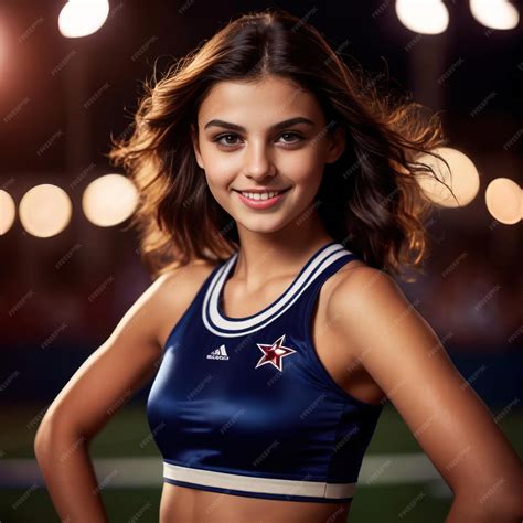 Premium Photo Girl Cheerleader Smiling