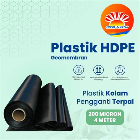 Jual GEOMEMBRAN HDPE TEBAL 200 MICRON LEBAR 4 METER Kab Blitar