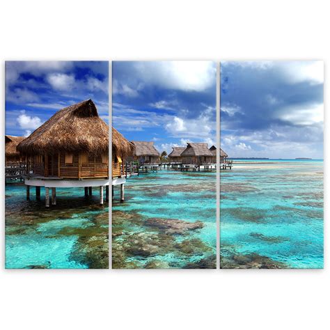 Leinwandbild 3 Teilig Tropischer Meer Strand Wall Art De