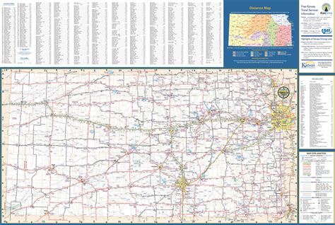 Large Detailed Road Map Of Kansas