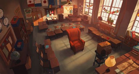 Artstation Historygeography Classroom Concept