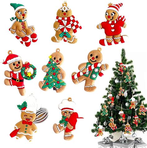 Tatafun Pcs Christmas Gingerbread Ornaments Gingerbread Man Ornaments