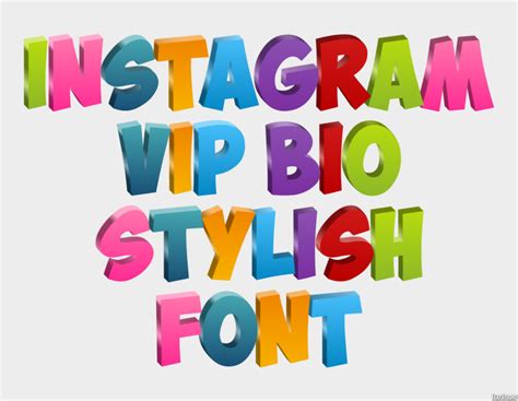 Instagram Vip Bio Stylish Font Text Effect And Logo Design Font