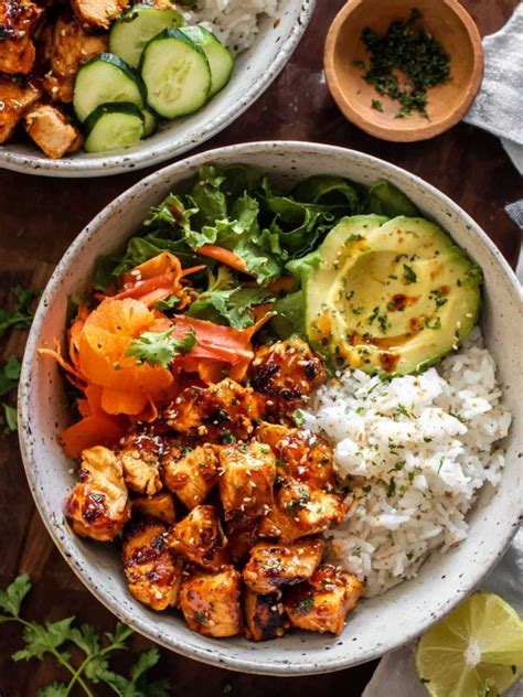 Hot Honey Chicken And Rice Bowls