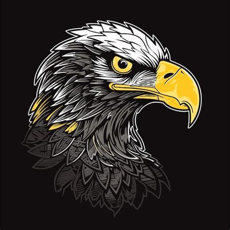 Premium Vector Simple Eagle Logo Design Black And Yellow Logo Template