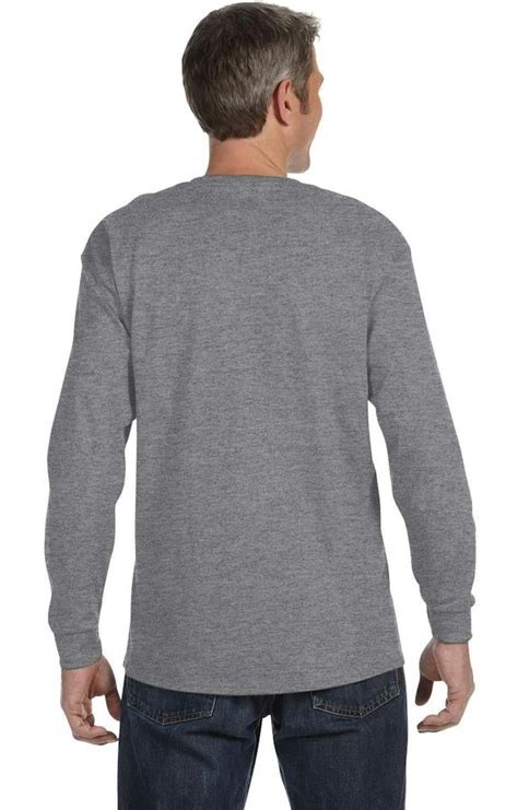 Gildan G540 Graphite Heather Adult Heavy Cotton™ 53 Oz Long Sleeve T