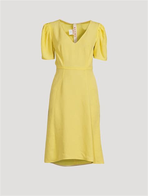 Marni Puff Sleeve Midi Dress Holt Renfrew