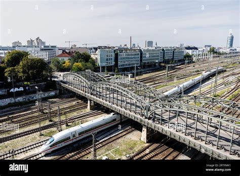 Munich Germany Th Sep A Deutsche Bahn Ice Train Passes Under