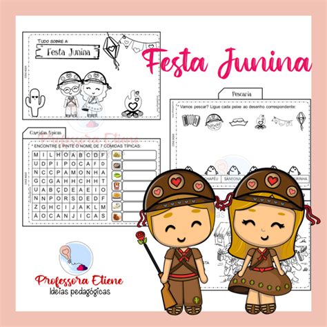 Festa Junina Flipbook Professora Etiene Ideias pedagógicas