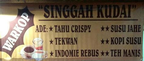 Menu At Warkop Singgah Kudai Cafe West Jakarta