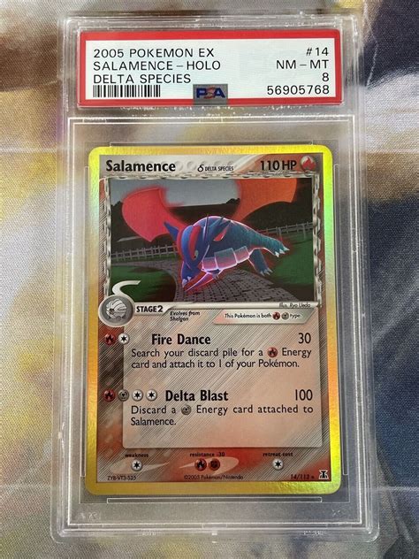 2005 Pokemon Ex Delta Species Salamence 14 Psa 8 Holo Nm Mt Ebay