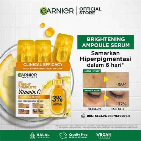 Jual Garnier Bright Complete Vitamin C Ampoule Serum 1 5ML Serum