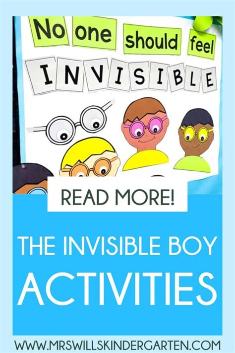 The Invisible Boy Book Activities and Lesson Plans