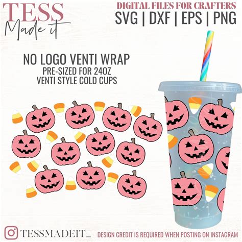 Pumpkin Cold Cup Svg Candy Corn Starbucks Svg Tess Made It