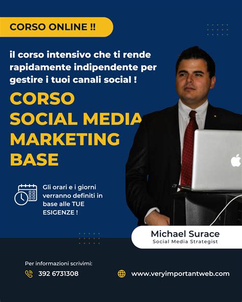 Corso Online Social Media Marketing Base Very Important Web