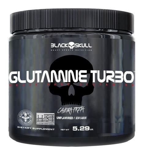 Glutamine Glutamina Turbo G Black Skull Parcelamento Sem Juros