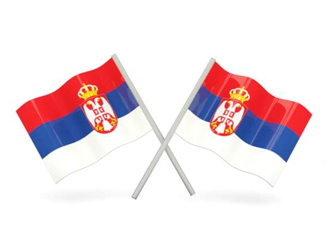 Two Wavy Flags Illustration Of Flag Of Serbia