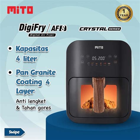 Jual Digital Mito Air Fryer Af8 Mito Air Fryer Af8 Kapasitas 4 Liter