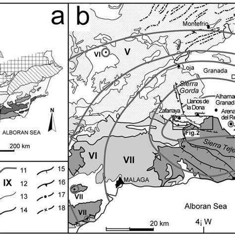 A Geological Setting General Map Of The Betic Cordillera Legend See